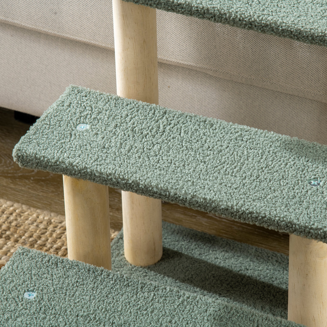 48cm Cat Tree, 3-Layer Kitty Ladder, Cat Climbing Toy, Cat Tower with Ball Toy Jute Scratching Post, Green