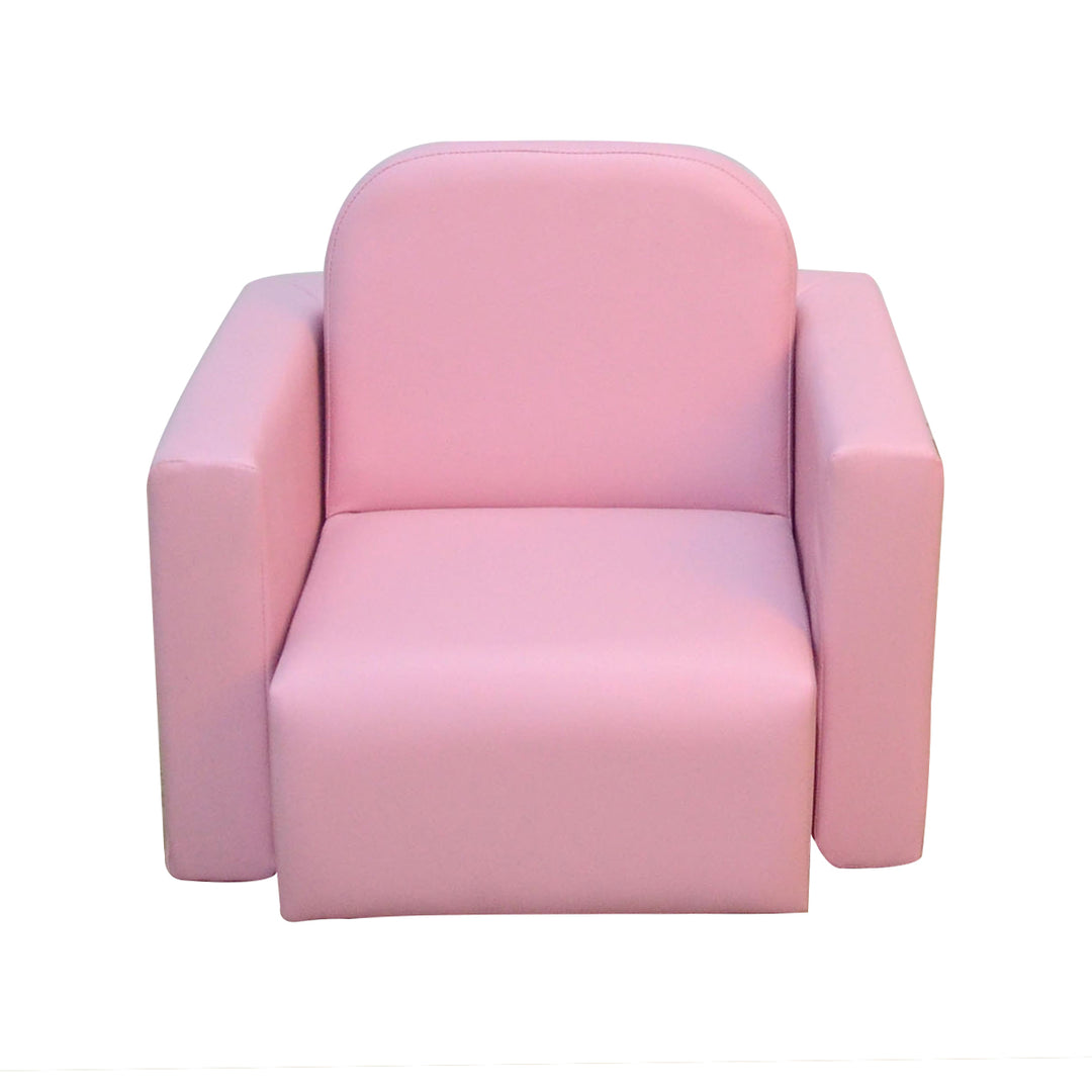Kids 3 In 1 Table and Chair Set, PVC-Pink