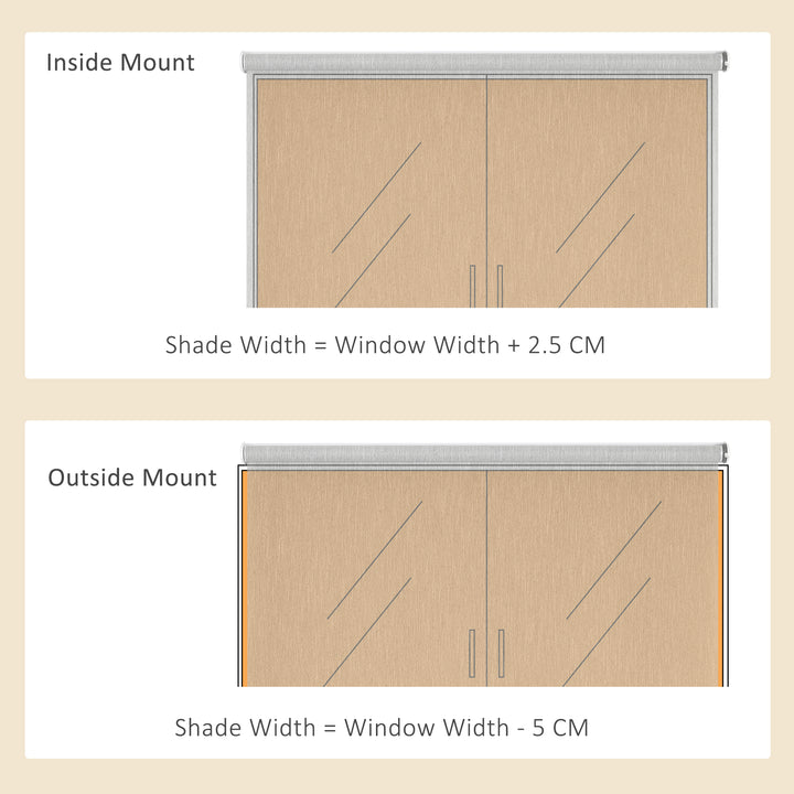 WiFi Smart Roller Blinds Window UV Privacy Protection with Rechargeable Battery, Electric Shades Blind Easy Fit Home Office Brown 90cm x 180cm