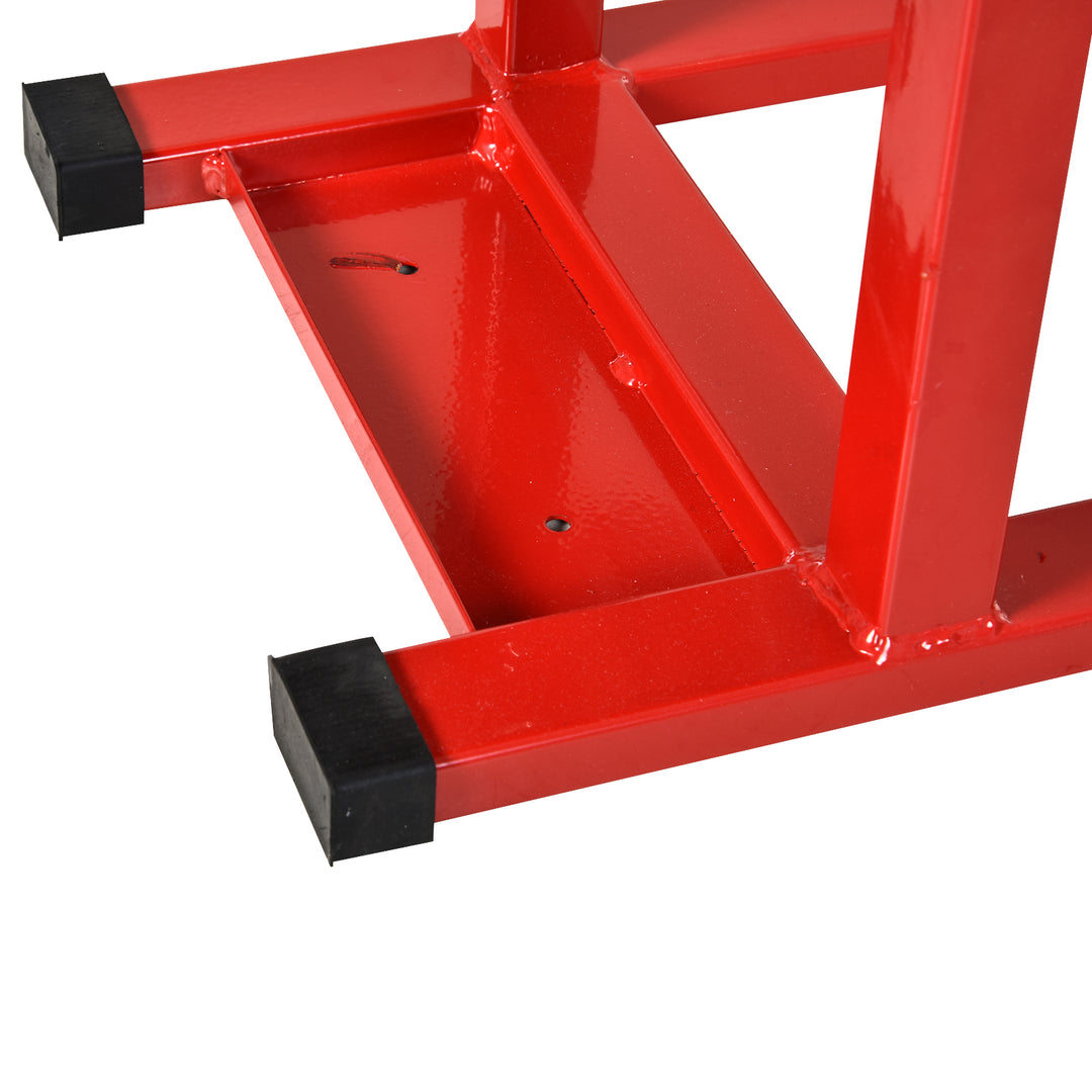 Steel Manual Repair Motorcycle Lift Red