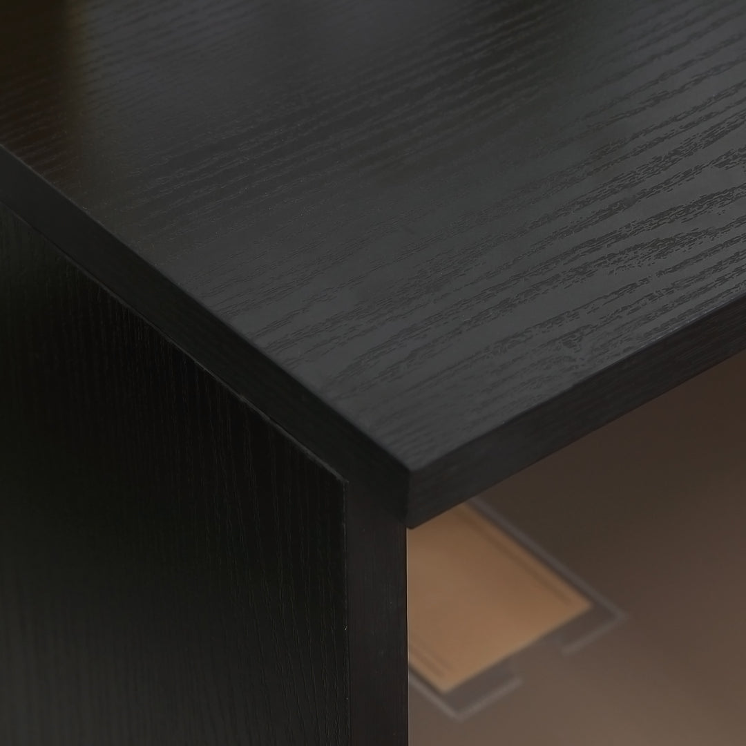 Filing Cabinet/Printer Stand with Open Storage Shelves, for Home or Office Use, Including an Easy Drawer, Black