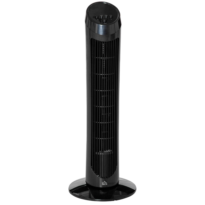 30" Oscillating Tower Fan 3 Speed Mode Ultra Slim Indoor Air Refresher Cooling Machine Noise Reduction - Black
