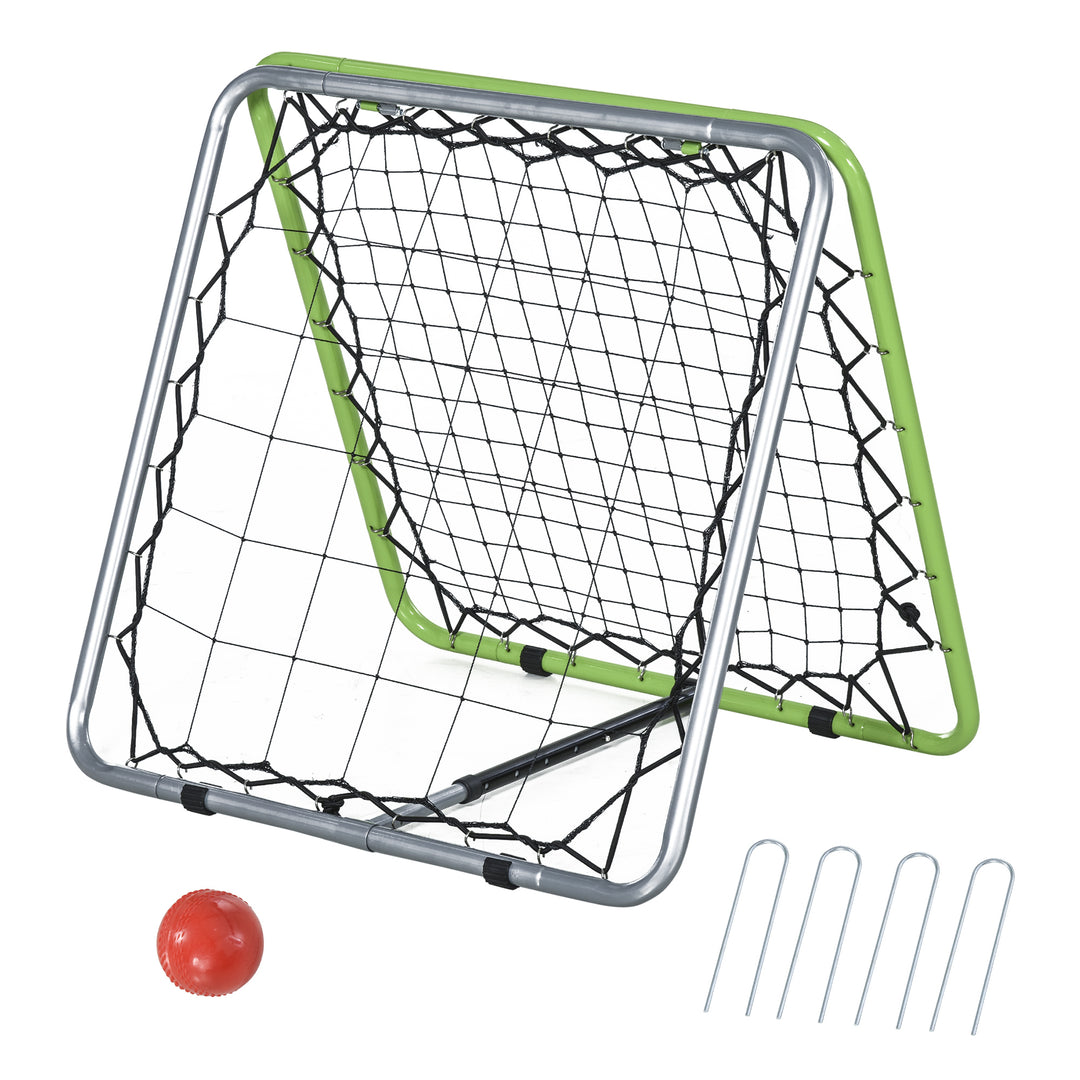 Football Training Net, Soccer Kickback Target Goal Both Side Rebounder Net, Adjustable Angle Goal Training Set for Kids and Children, Backyard