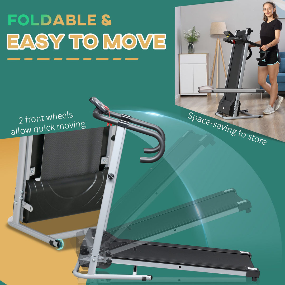 Electric Treadmill, Folding Indoor Cardio Treadmill, LCD Monitor