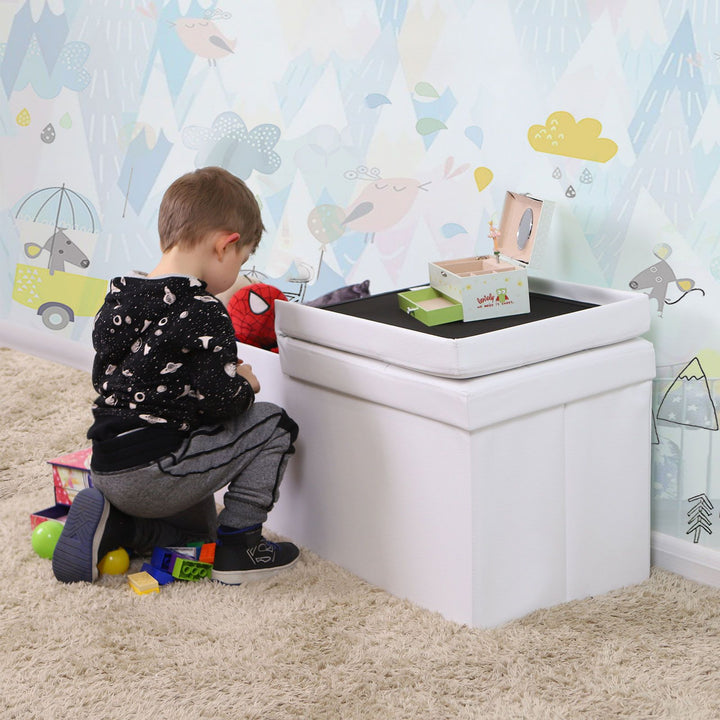 Folding Storage Ottoman Bench