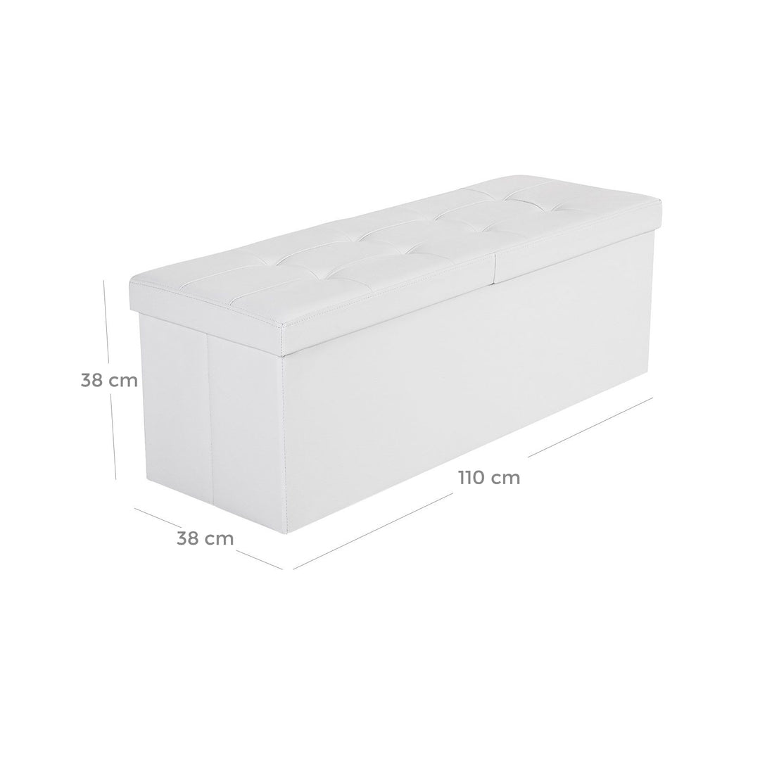 Folding Storage Ottoman Bench