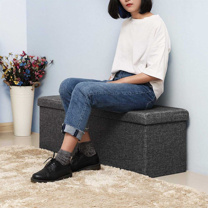 Folding Storage Ottoman