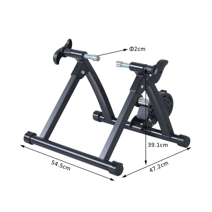 Foldable Indoor Bike Turbo Trainer-Black