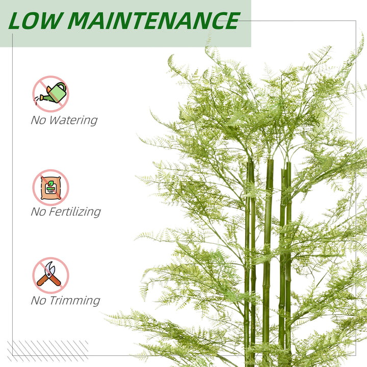Decorative Artificial Plants Asparagus Fern Tree in Pot Fake Plants for Home Indoor Outdoor Decor, 155cm