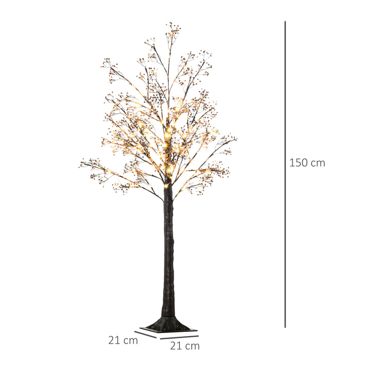 5ft Artificial Gypsophila Blossom Tree Light with 96 Warm White LED Light, Baby Breath Flowers for Home Party Wedding, Indoor and Outdoor Use