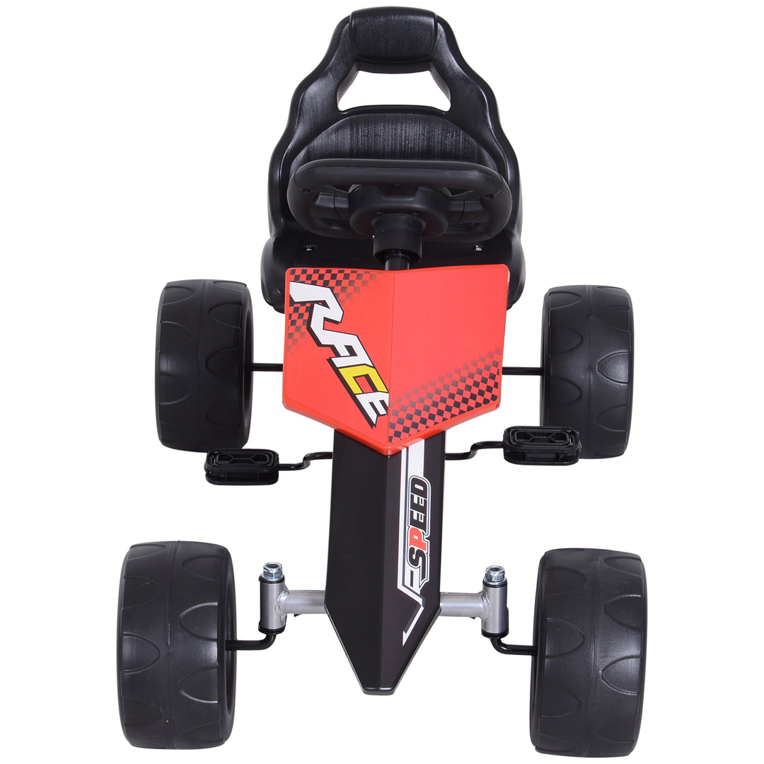Kids Pedal Go Kart Ride-on, 80Lx49Wx50Hcm-Red/Black