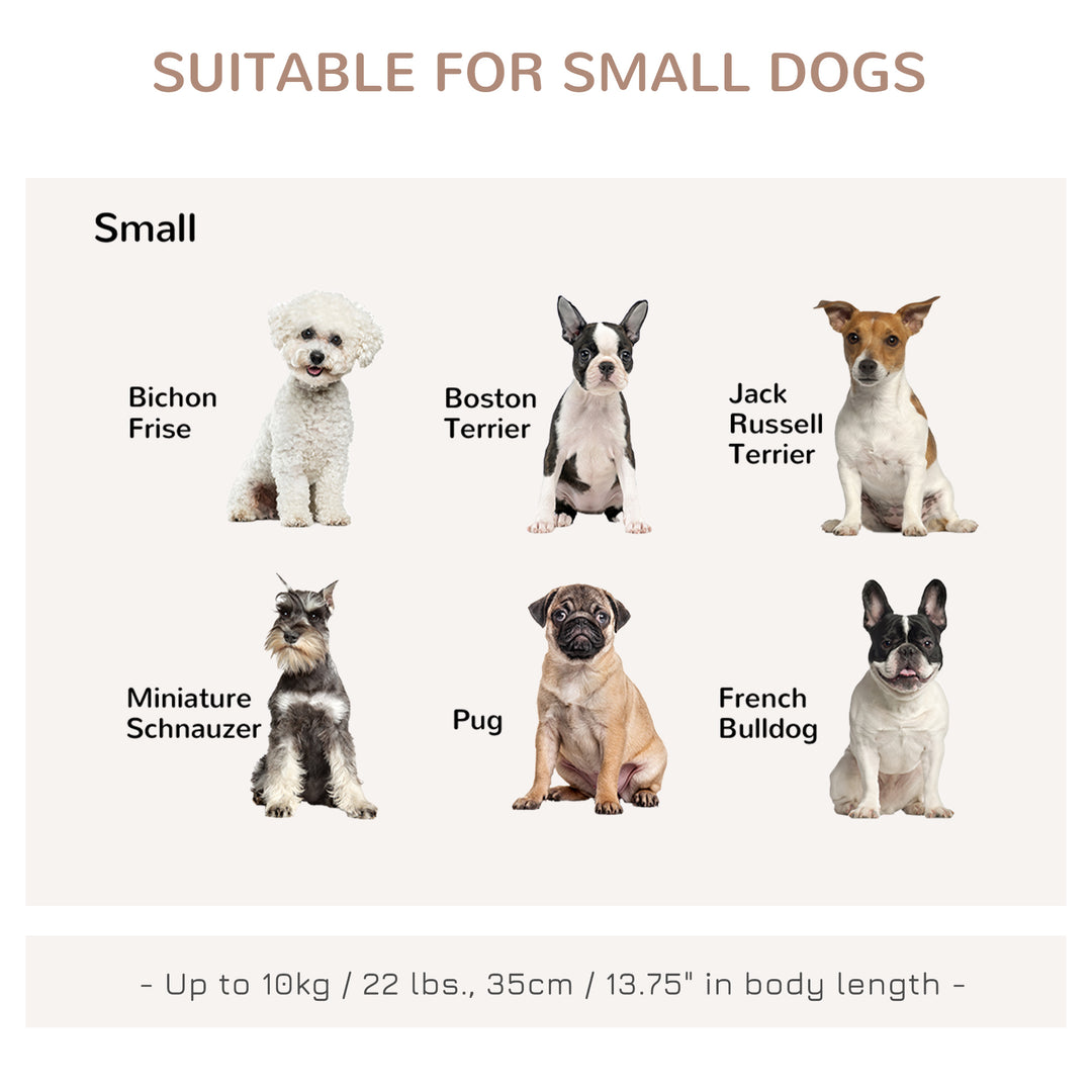 PawHut Wicker Dog Cage, Dog Crate with Lockable Door and Soft Washable Cushion for Small Sized Dogs, 62 x 59 x 66 cm, Grey
