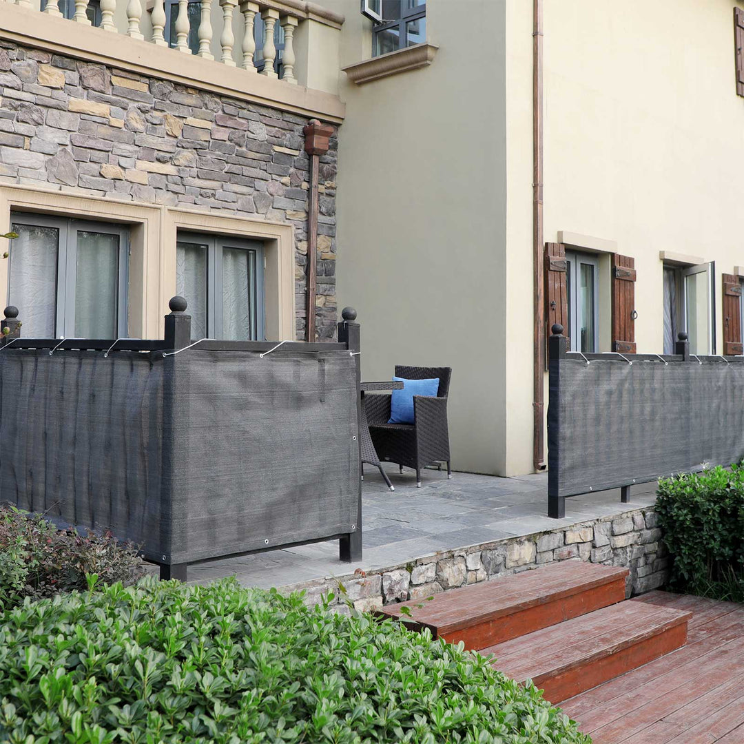 Smoky Gray Balcony Privacy Screen