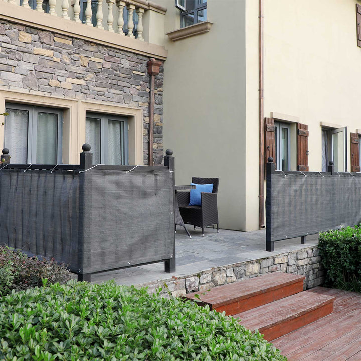 Smoky Gray Balcony Privacy Screen