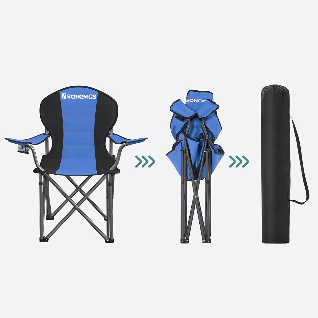 Foldable Camping Chair with Glass Holder