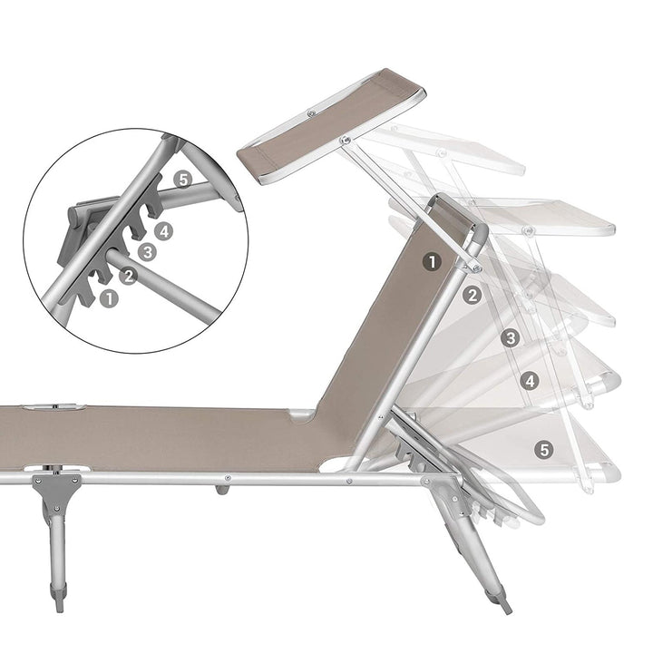 Reclining Sun Chair with Sunshade