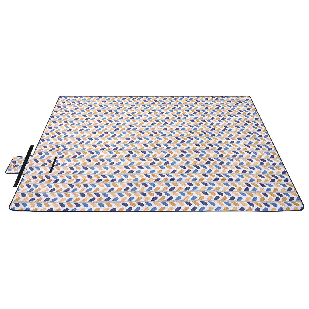 SONGMICS Picnic Blanket 300 x 200 cm Leaf Pattern