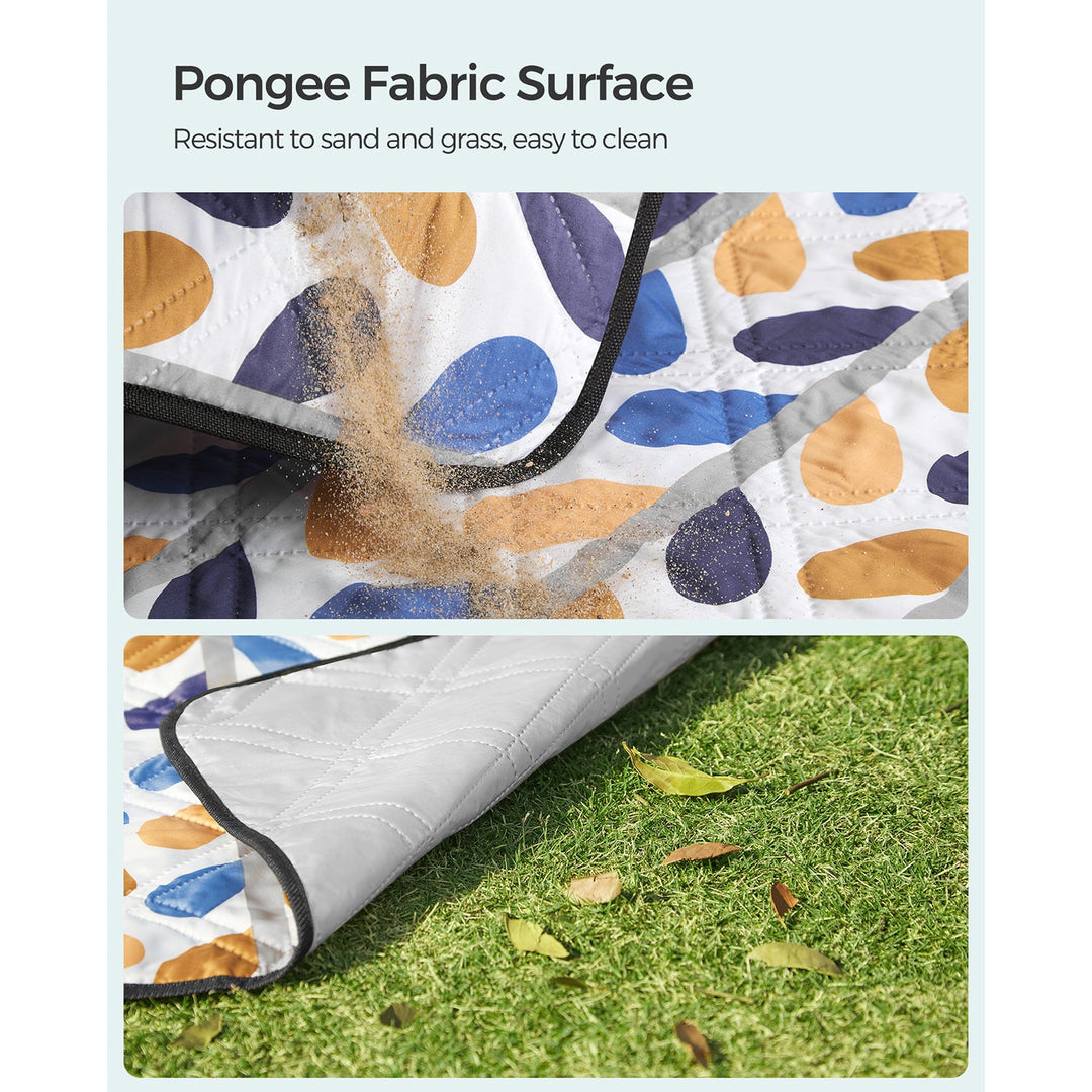 SONGMICS Picnic Blanket 300 x 200 cm Leaf Pattern