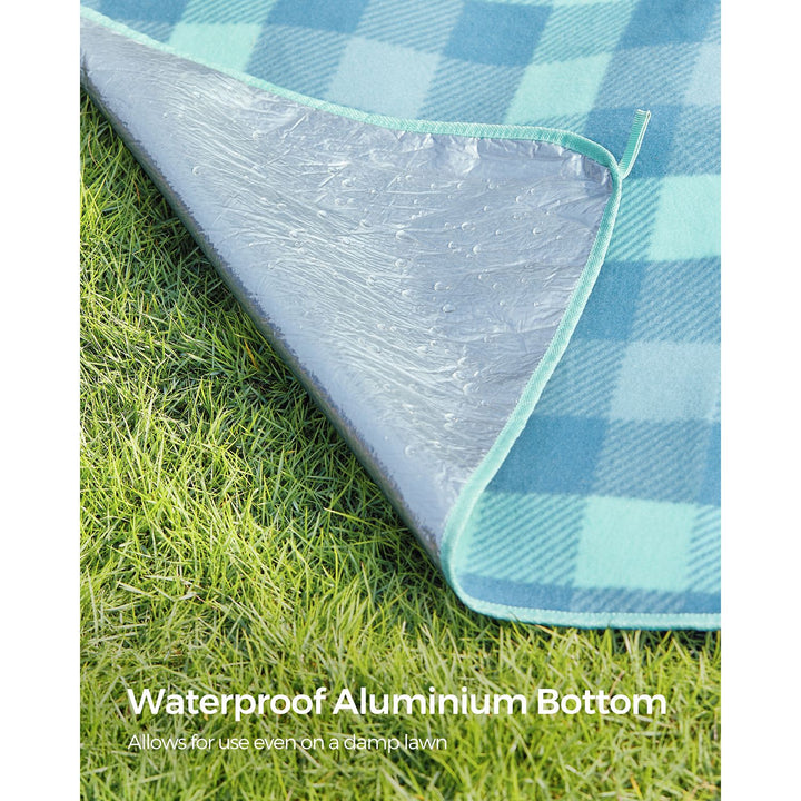 Picnic Blanket 300 x 200 cm Green and Blue