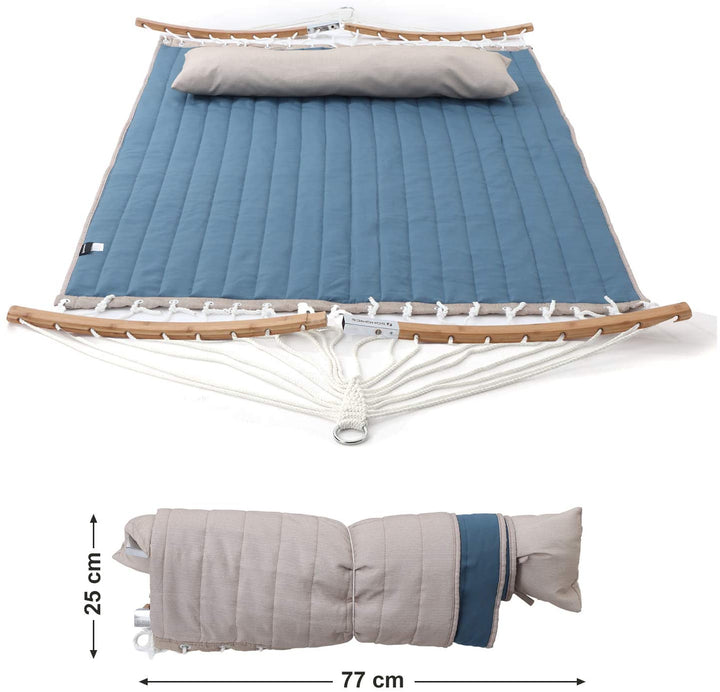 Blue Portable Hammock with Pillow