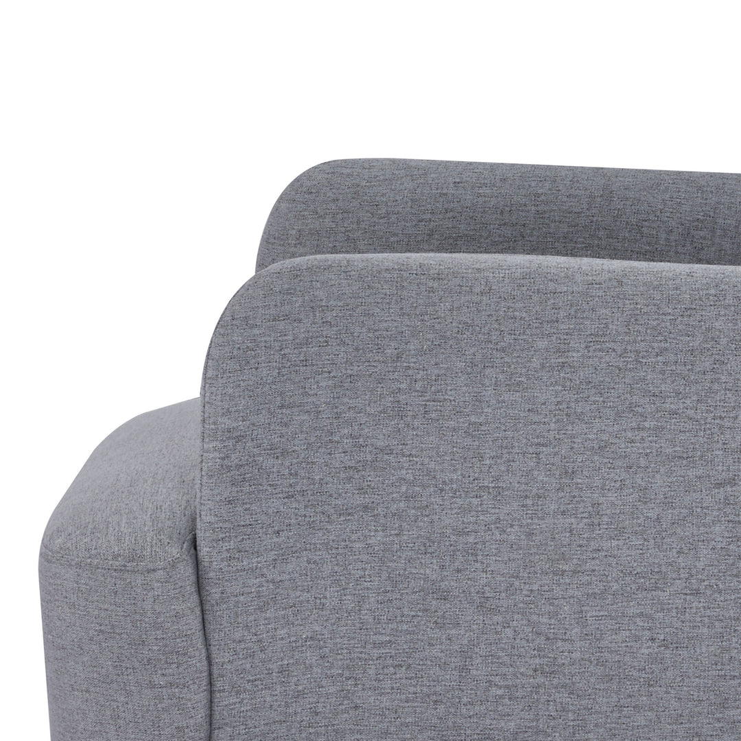 Upholstered Armchair, Nature Wood Frame Living Room Chairs with Birch Wood Legs &amp; Thick Padding Seat and Button Mid-Back, Light Grey