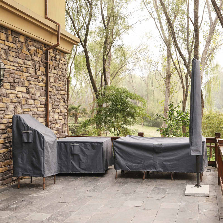 Grey Parasol Umbrella Cover with Rod