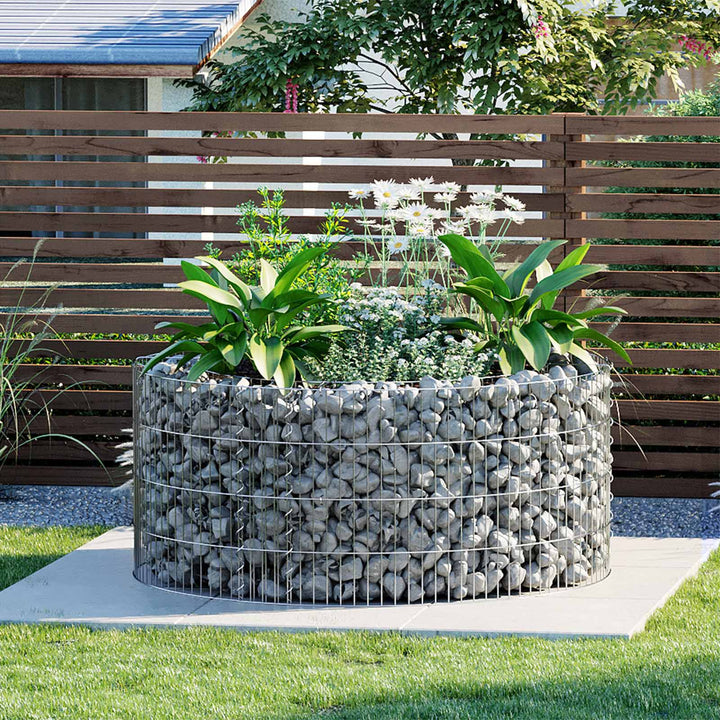 Silver Metal Round Gabion for Stones