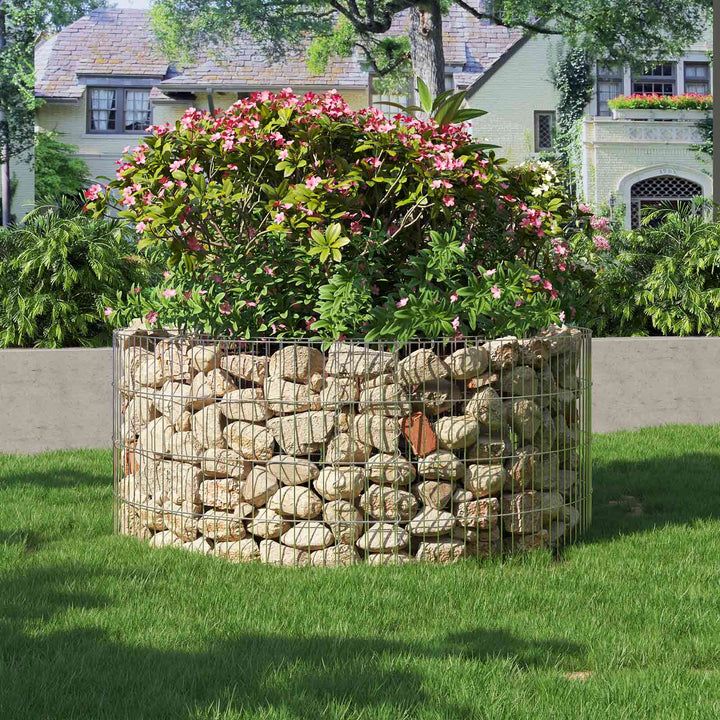 Silver Metal Round Gabion for Stones