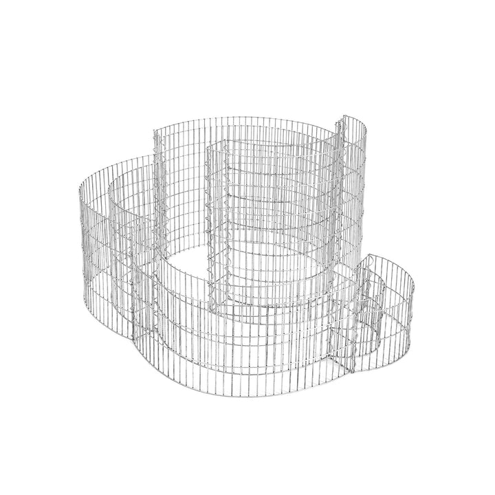Silver Metal Spiral Gabion Planter