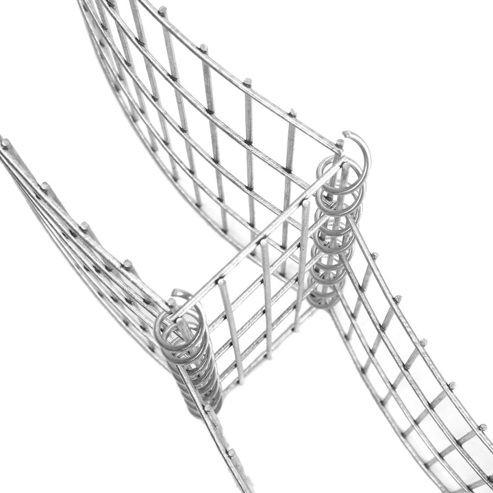 Silver Metal Spiral Gabion Planter
