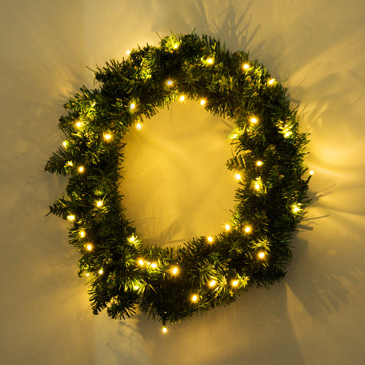 Wreath Decoration, 50 LED Lights