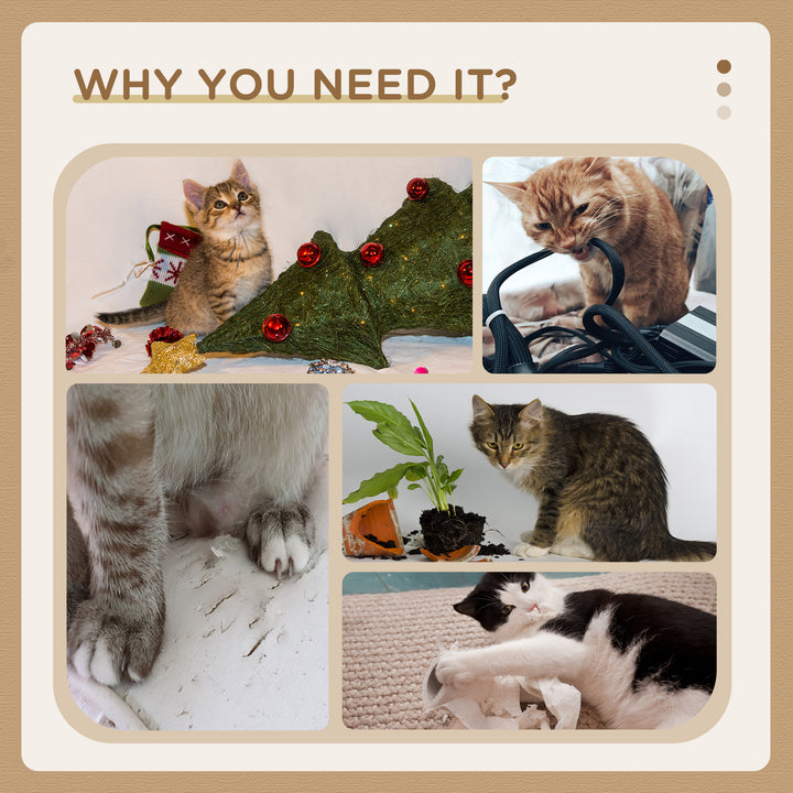 PawHut 84cm Cat Tree, Kitty Activity Center with Hammock &amp; Bed, Cat Tower with Jute Scratching Post, Natural