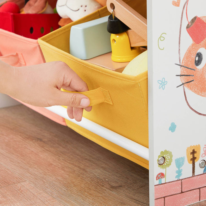 White Toy Organiser with Chalkboard &amp; Containers