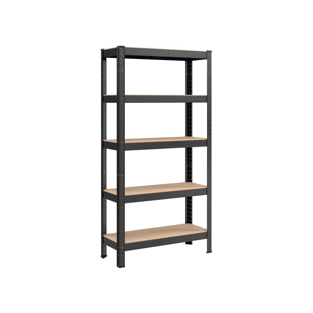 5-Tier Shelving Unit with 650 kg Capacity Black