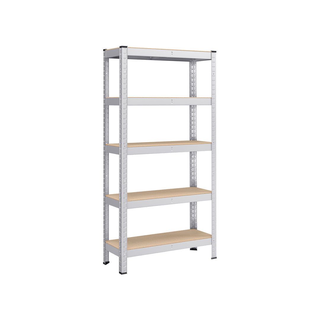 5-Tier Shelving Unit with 650 kg Capacity Silver