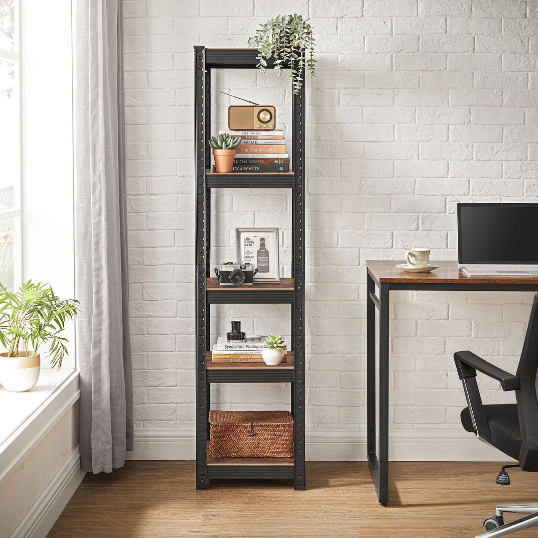 5-Tier Steel Shelving Unit 37 x 37 x 150 cm