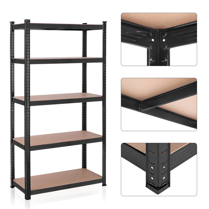 5-Tier Steel Shelving Unit 40 x 90 x 180 cm
