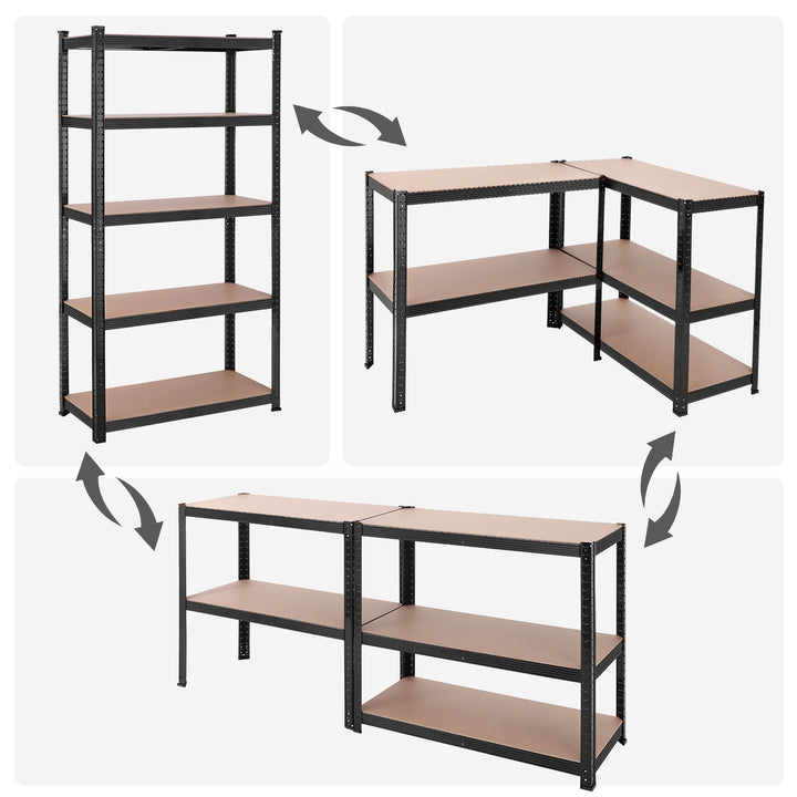 5-Tier Steel Shelving Unit 40 x 90 x 180 cm
