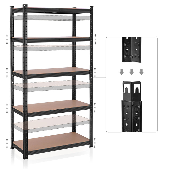 5-Tier Steel Shelving Unit 40 x 90 x 180 cm