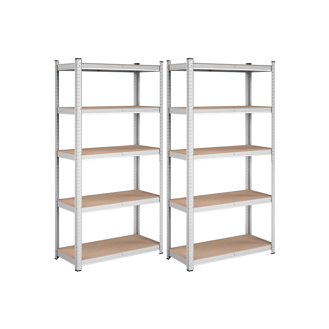 SONGMICS Set of 2 Silver Garage Shelving