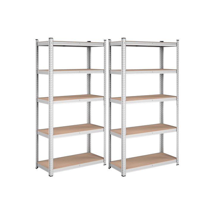 SONGMICS Set of 2 Silver Garage Shelving