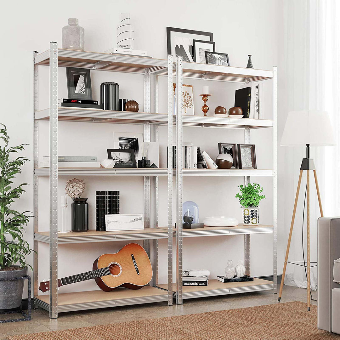 SONGMICS Set of 2 Silver Garage Shelving