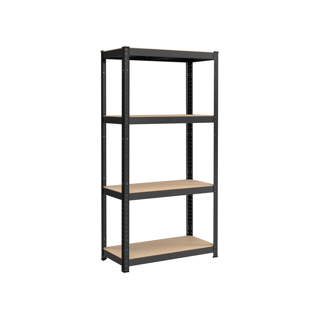 4-Tier Shelving Unit with 520 kg Capacity Black