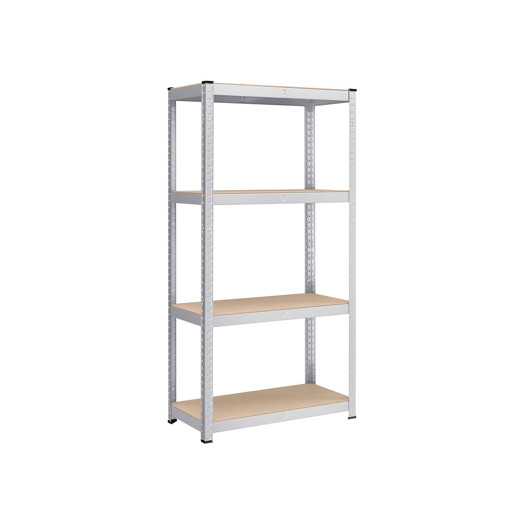 4-Tier Shelving Unit with 520 kg Capacity Silver