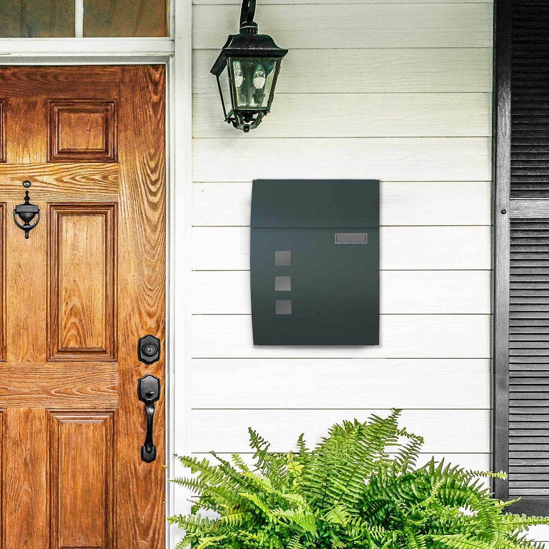 Wall-Mounted Lockable Mailbox with View Window