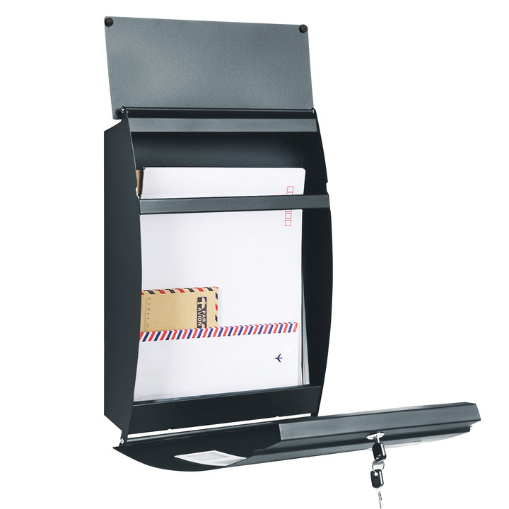 Wall-Mounted Lockable Mailbox with View Window