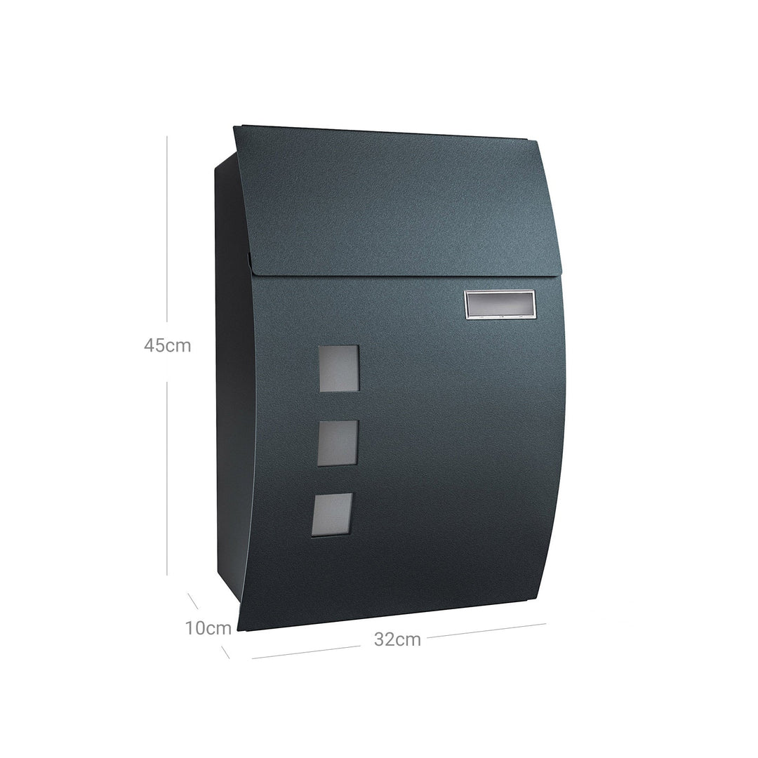 Wall-Mounted Lockable Mailbox with View Window