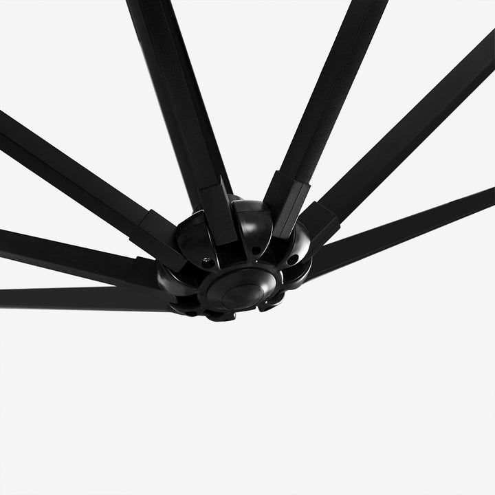 Taupe Parasol Umbrella with LED Lights