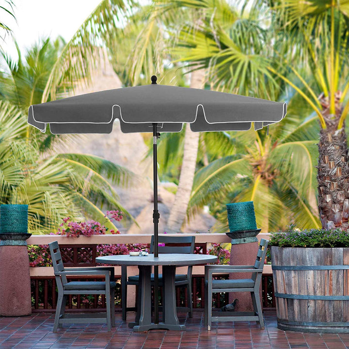 Grey Rectangular Balcony Parasol for Patio