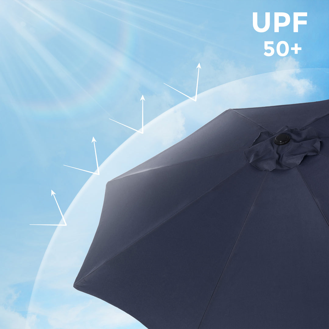 Blue 3m Parasol Sun Umbrella for Patio